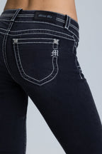 Ebony Stitched Bootcut Jeans