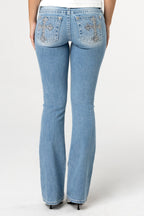 Rebel With A Cross Bootcut Jeans