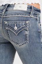 Sloane Stitched Bootcut Jeans