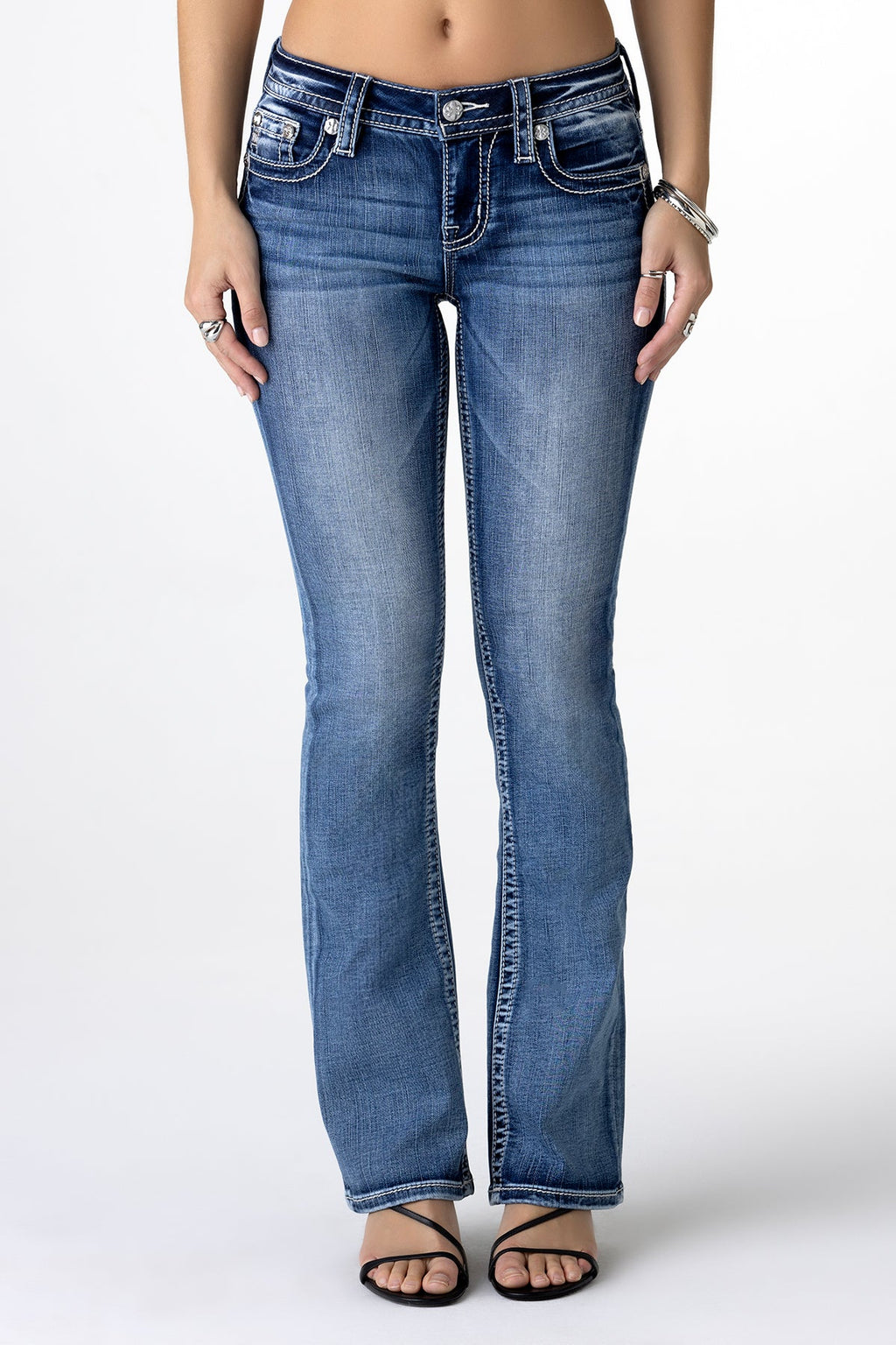 Silver Angel Down Wings Bootcut Jeans