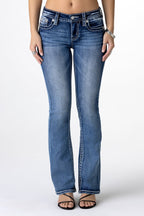 Silver Angel Down Wings Bootcut Jeans