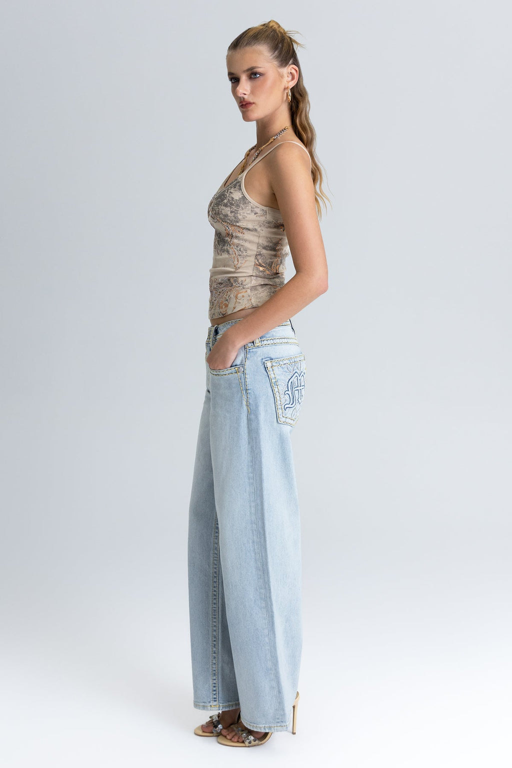 Siren Stitched Baggy Jeans