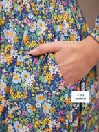 Maddie V-Neck Dress - Multi Coloured Floral
