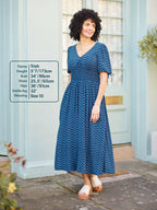 Maddie Wave Print Midi Dress
