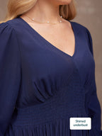 Maddie V-Neck Dress - Navy
