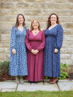 Maddie Dress - Navy Star Print