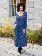 Maddie Dress - Navy Star Print