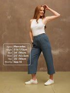 Maisie - Cotton Crinkle Culottes -  Blue