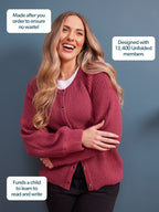 Margot Lambswool Rib Cardigan - Raspberry Pink