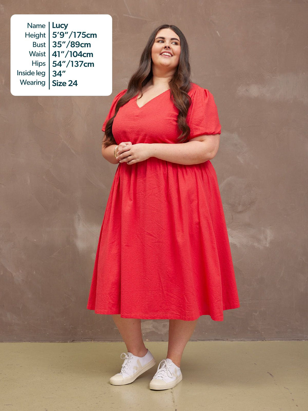 Marilyn Seersucker Dress - Red