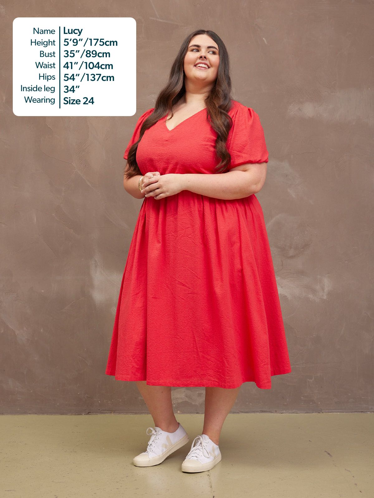 Marilyn Seersucker Dress - Red