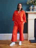 Martha Oversized Shirt - Red