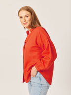 Martha Oversized Shirt - Red