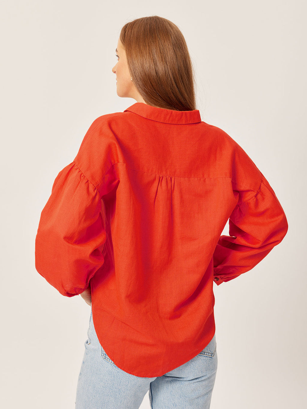 Martha Oversized Shirt - Red
