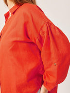 Martha Oversized Shirt - Red