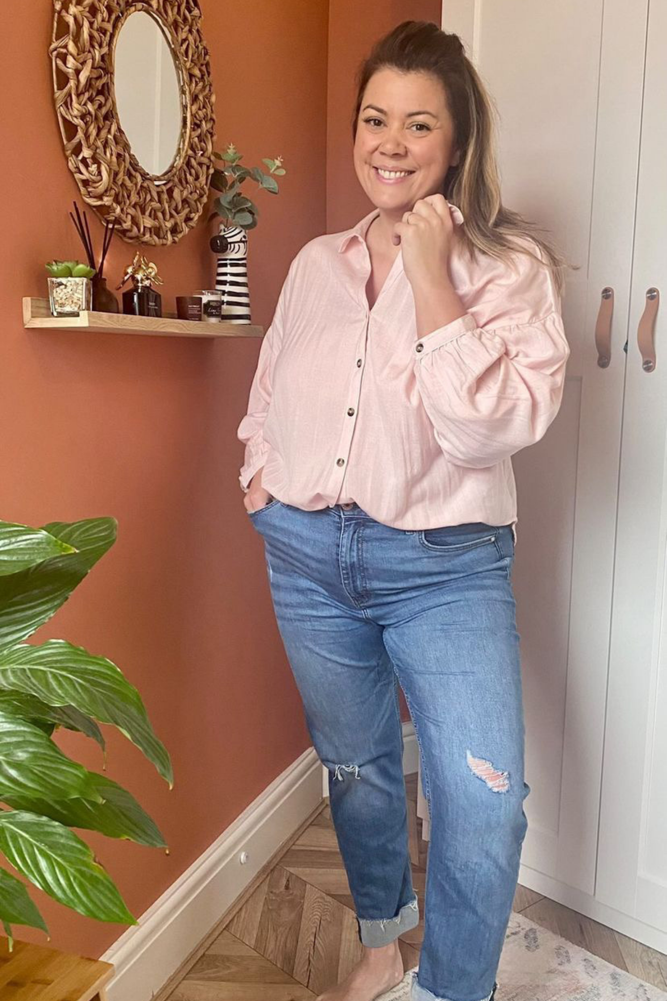 Martha - Relaxed Linen Shirt - Pink