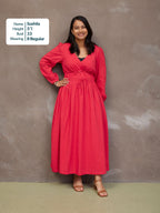 Miriam Red Seersucker Dress