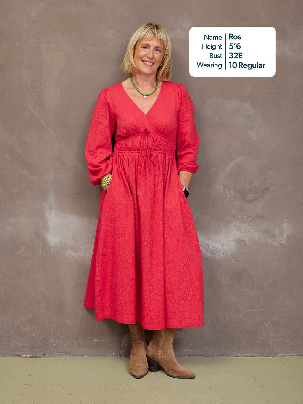 Miriam Red Seersucker Dress