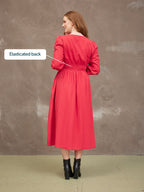 Miriam Red Seersucker Dress
