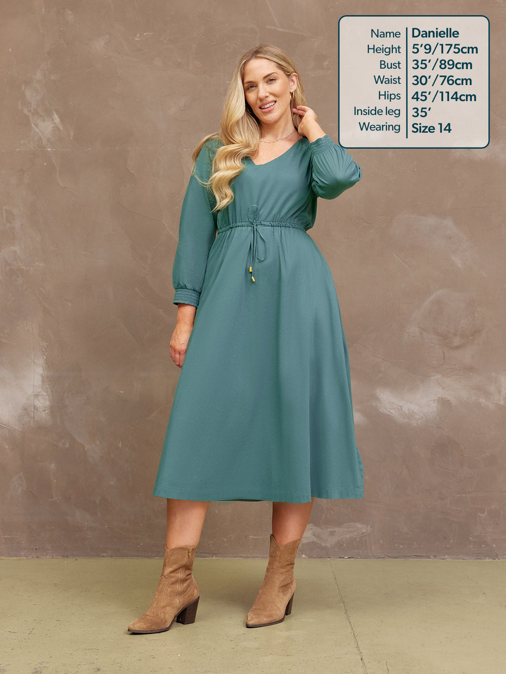 Kiara Drawcord Midi Dress