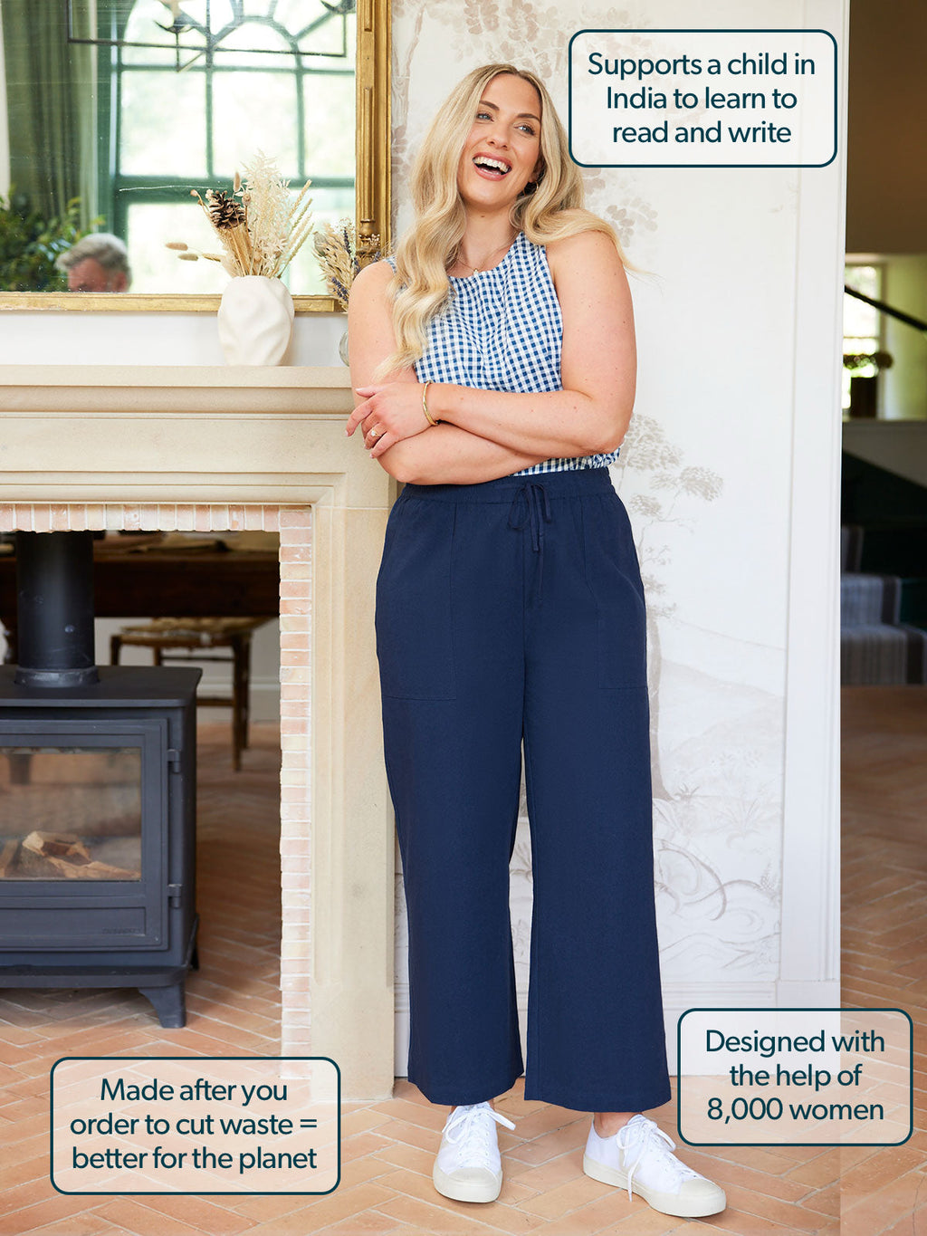 Isha Trouser - Navy