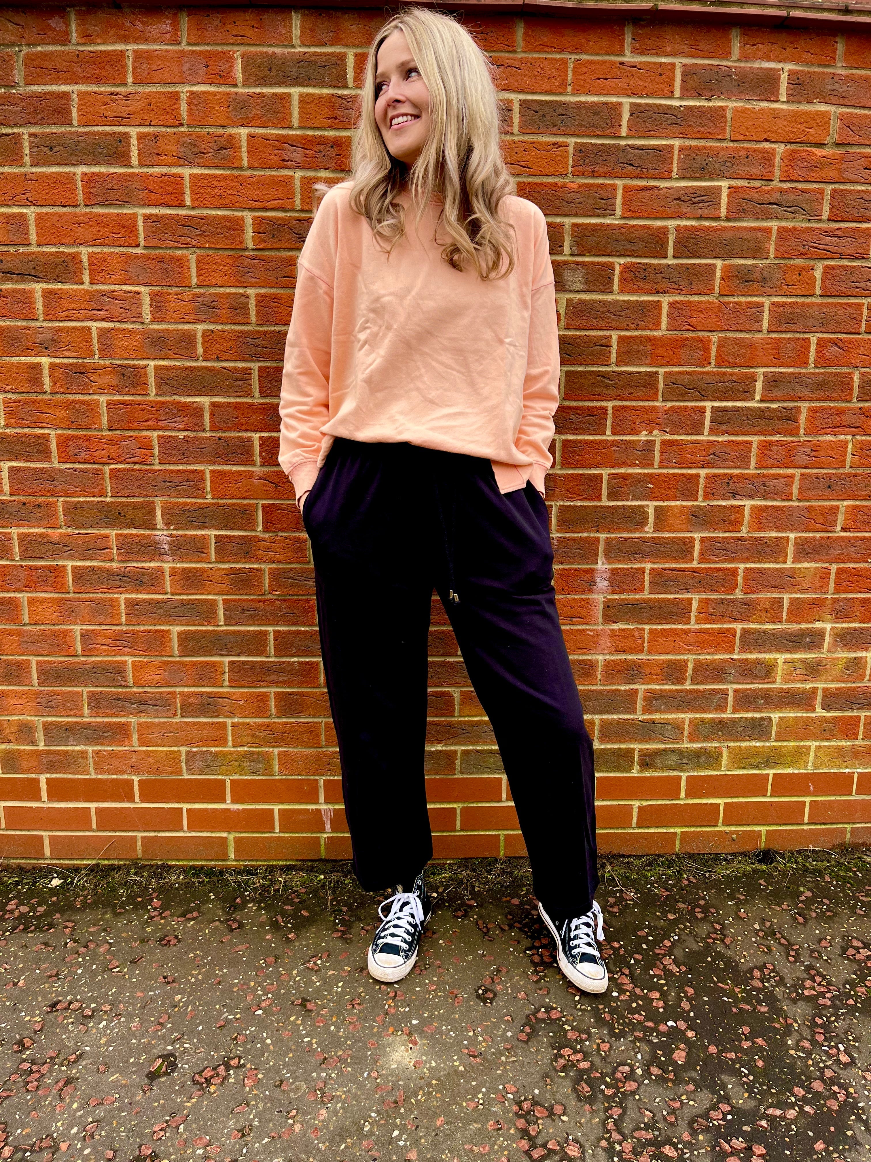 Nicky - Sweatshirt - Peach Stonewash