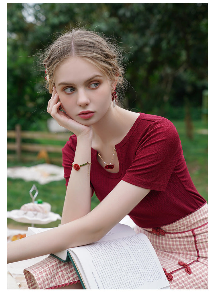 Fairycore Sweet Rose Top