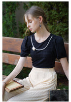 Fairycore Sweet Pearl Rose Shirt Top