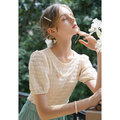 Fairycore Sweet Pearl Rose Shirt Top