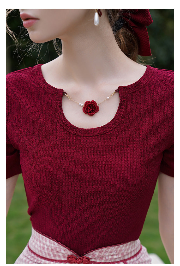 Fairycore Sweet Rose Top