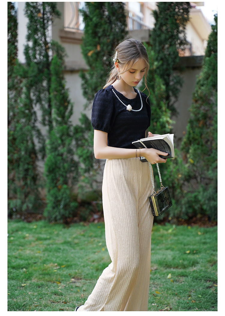 Fairycore Sweet Pearl Rose Shirt Top