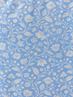 Penelope Georgette Dress - Blue & White Floral Print