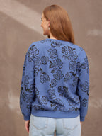 Piper Sweatshirt - Blue Floral Print