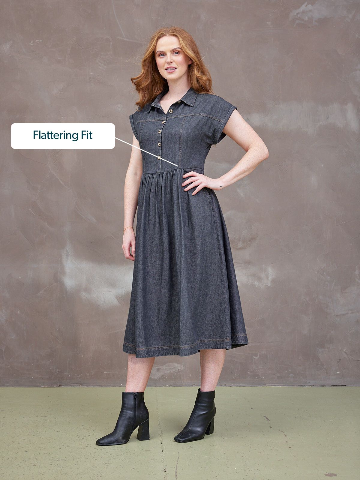 Rhiona Dress - Charcoal