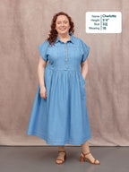 Rhiona Shirt Dress - Mid Wash Denim