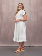 Rhiona Tuck Detail Shirt Dress - White