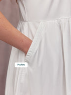 Rhiona Tuck Detail Shirt Dress - White