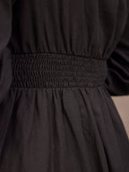 Rodica Dress - Embroidered Black