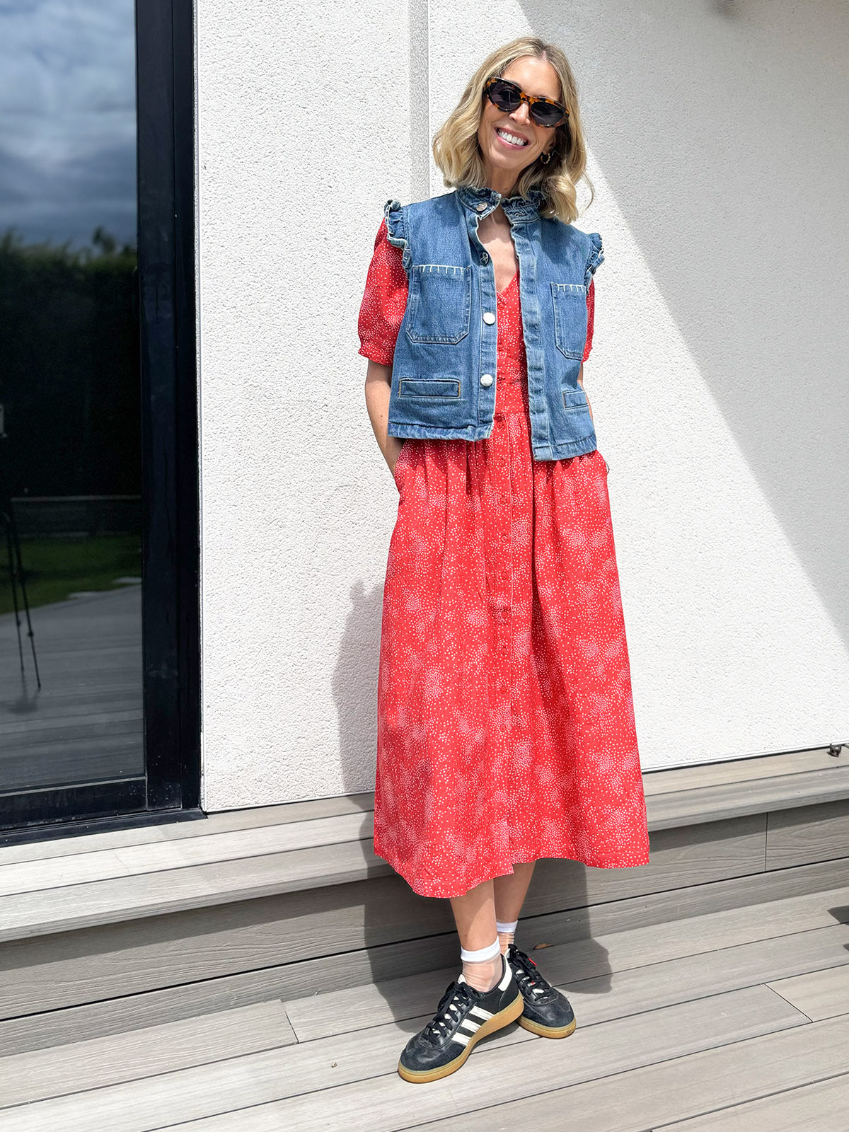 Rodica Dress - Triangle Print