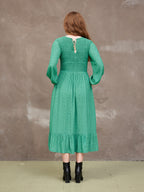 Rosaleen Shirred Bodice Midi Dress