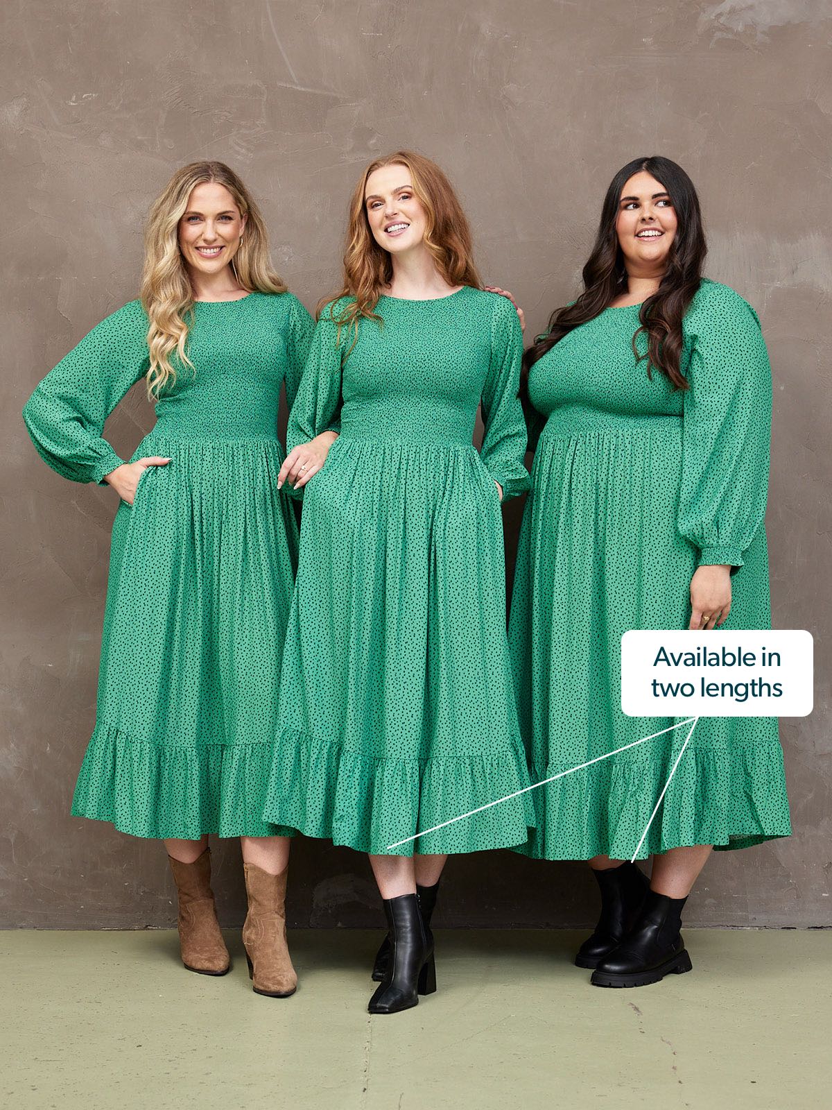 Rosaleen Shirred Bodice Midi Dress