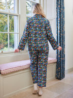 Rosie - Poplin Pyjama - Black Floral