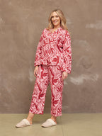 Rosie - Poplin Pyjama - Pink & Red