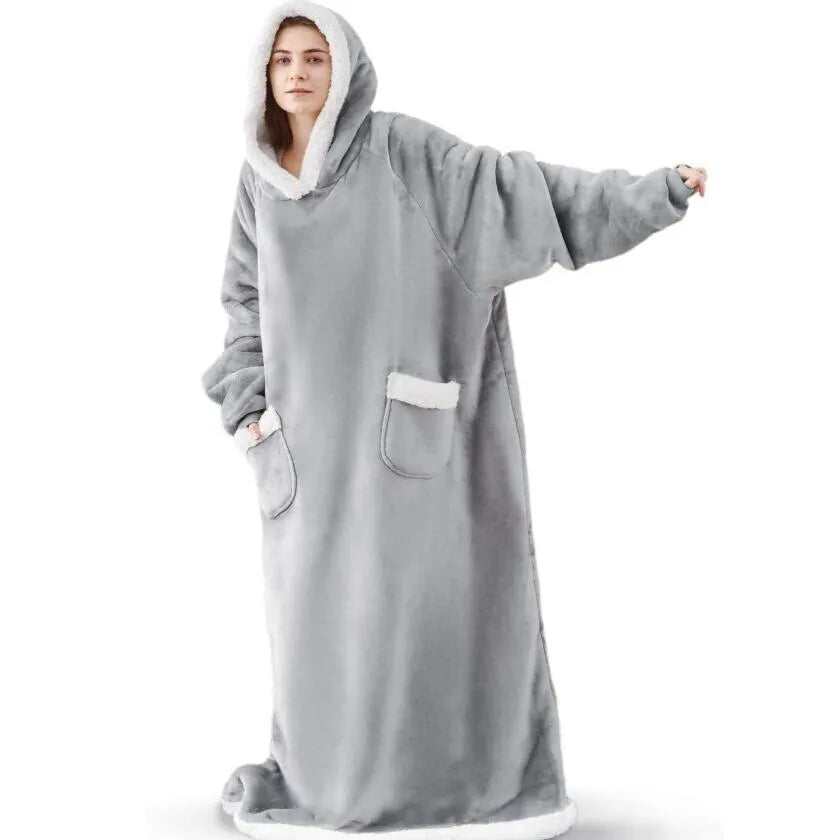 Oversized Wearable Blanket Hoodie for Couples