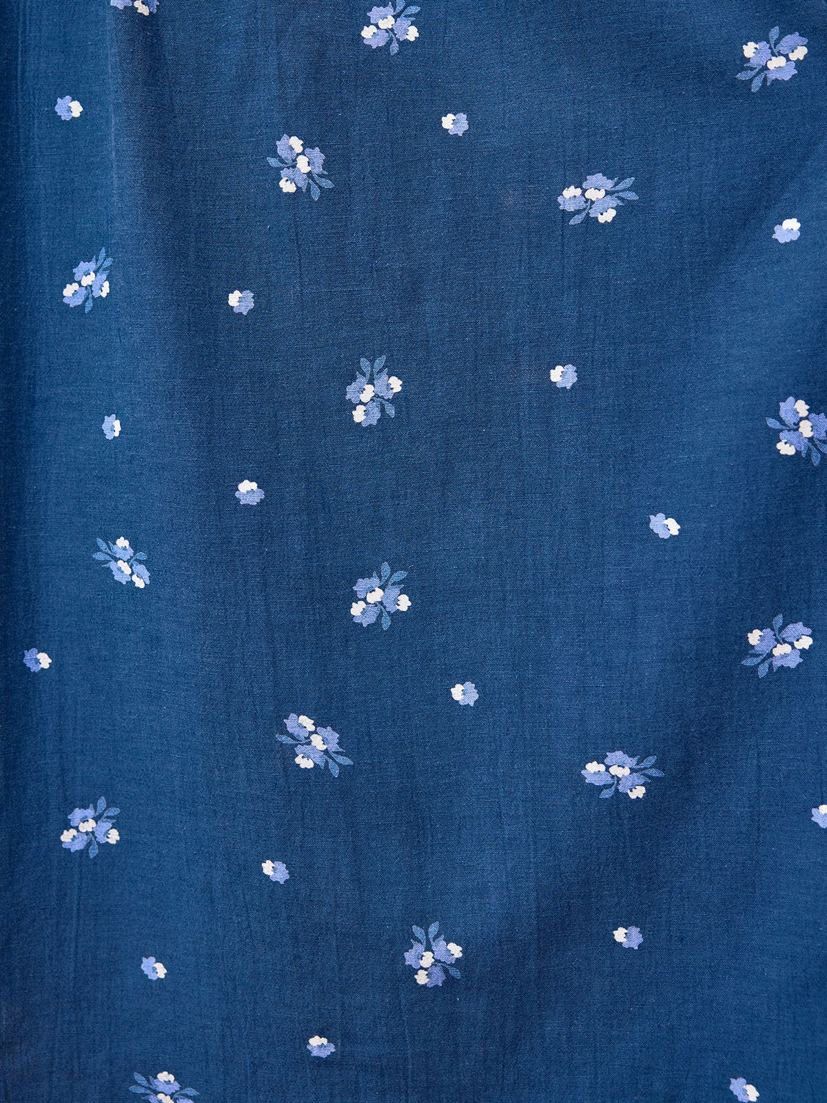 Sam Navy Print Shirred Dress