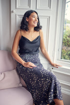 Linda - Midi Wrap Skirt - Black
