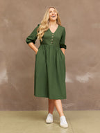 Tegan Jersey Woven Mix Dress