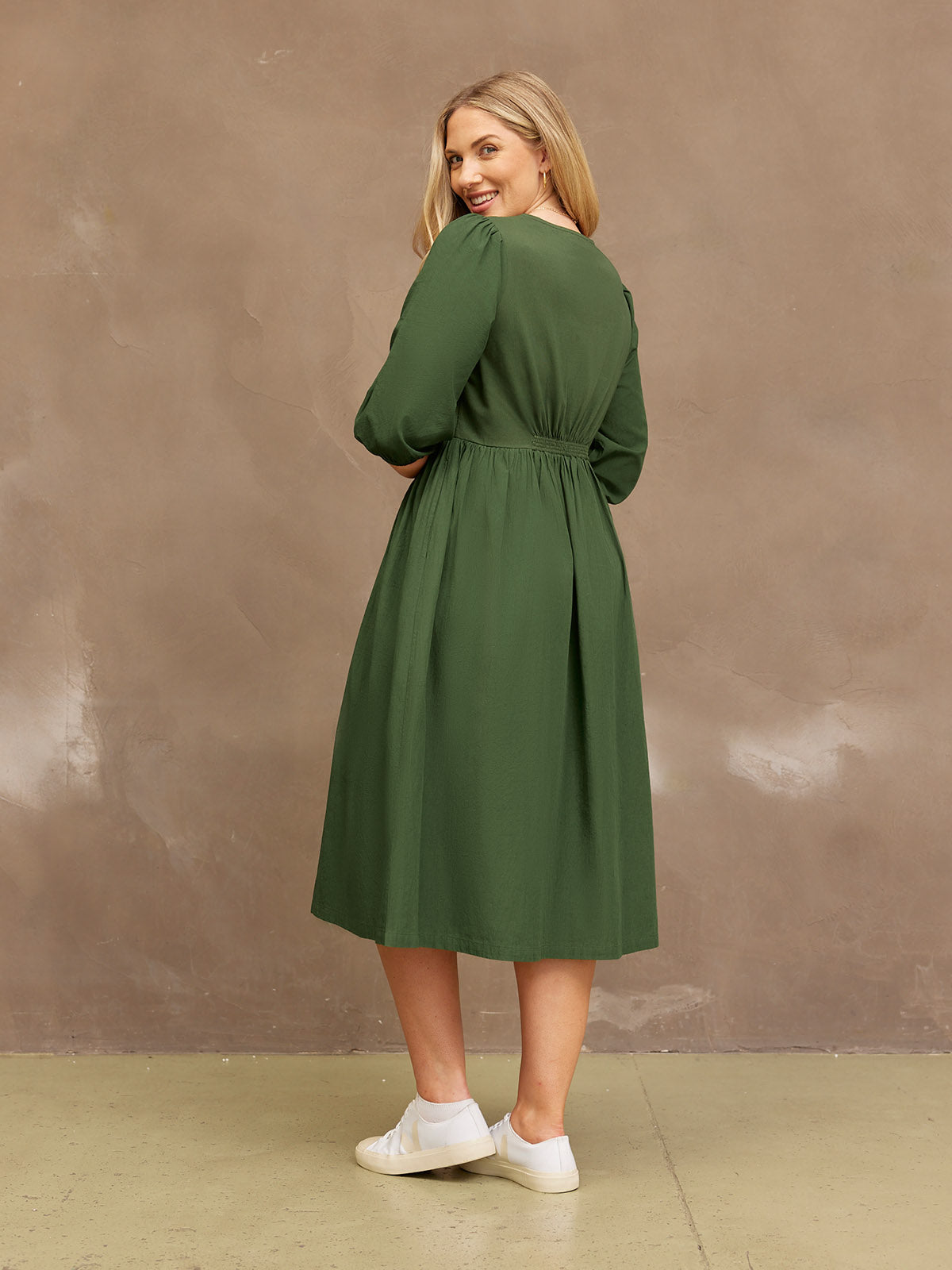 Tegan Jersey Woven Mix Dress