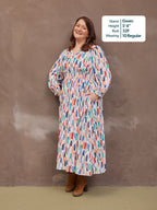 Vera Midi Dress - Brushstroke