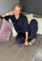 Robyn - Wide Leg Jogger - Blue Stonewash